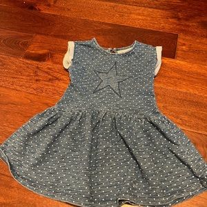 Cat & Jack Polka Dot Star Blue Dress Size 4T